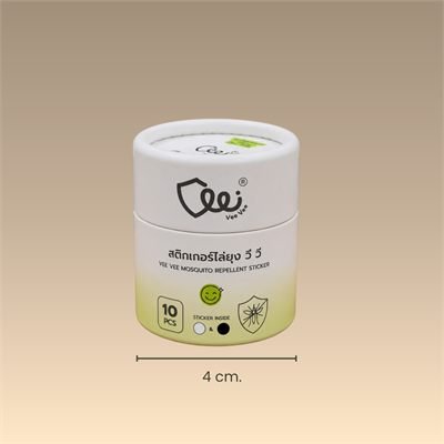 กล่องสติกเกอร์ไล่ยุง Vee Vee ด้านหน้า